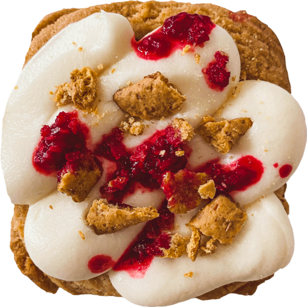 Gâteau au fromage et framboise
